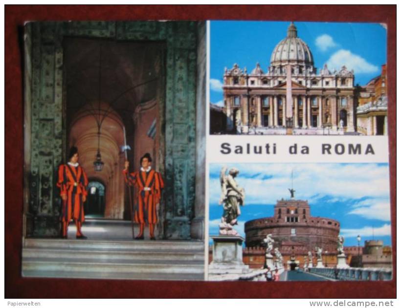 Roma / Rom - Saluti Da Roma Mehrbildkarte / Olympiade Stempel - Multi-vues, Vues Panoramiques