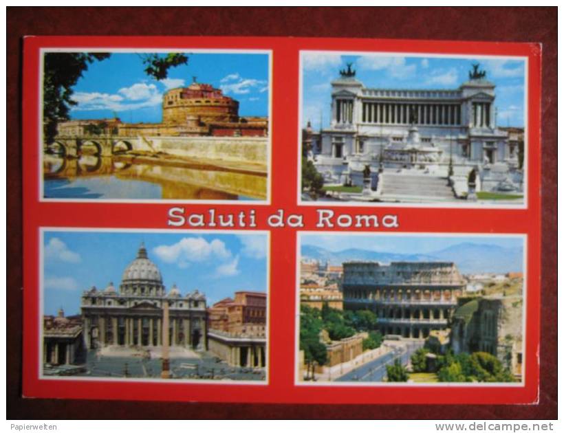 Roma / Rom - Saluti Da Roma Mehrbildkarte - Panoramische Zichten, Meerdere Zichten