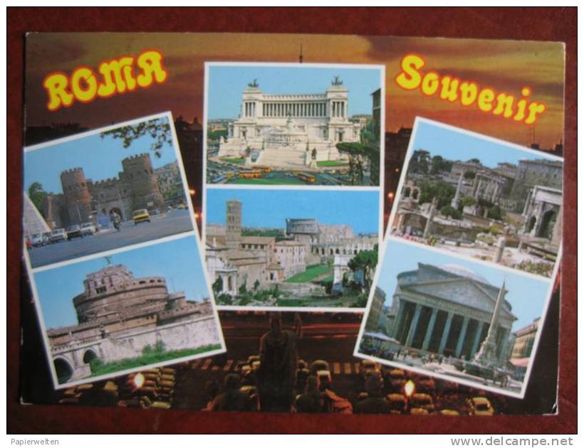 Roma / Rom - Mehrbildkarte Roma Souvenir - Panoramische Zichten, Meerdere Zichten