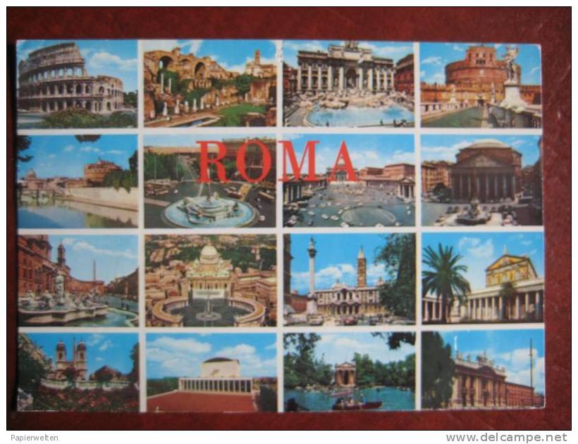 Roma / Rom - Mehrbildkarte - Panoramische Zichten, Meerdere Zichten