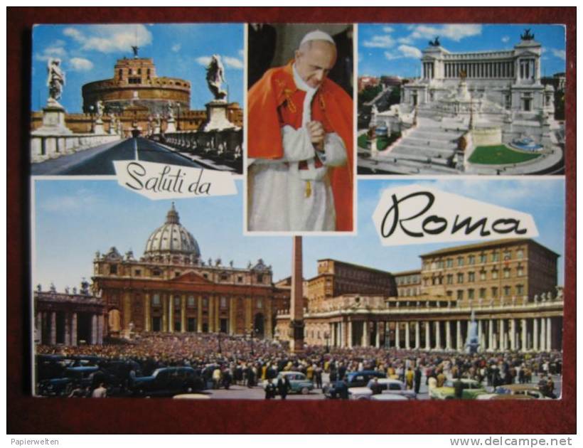 Roma / Rom - Mehrbildkarte Saluti Da Roma - Panoramische Zichten, Meerdere Zichten