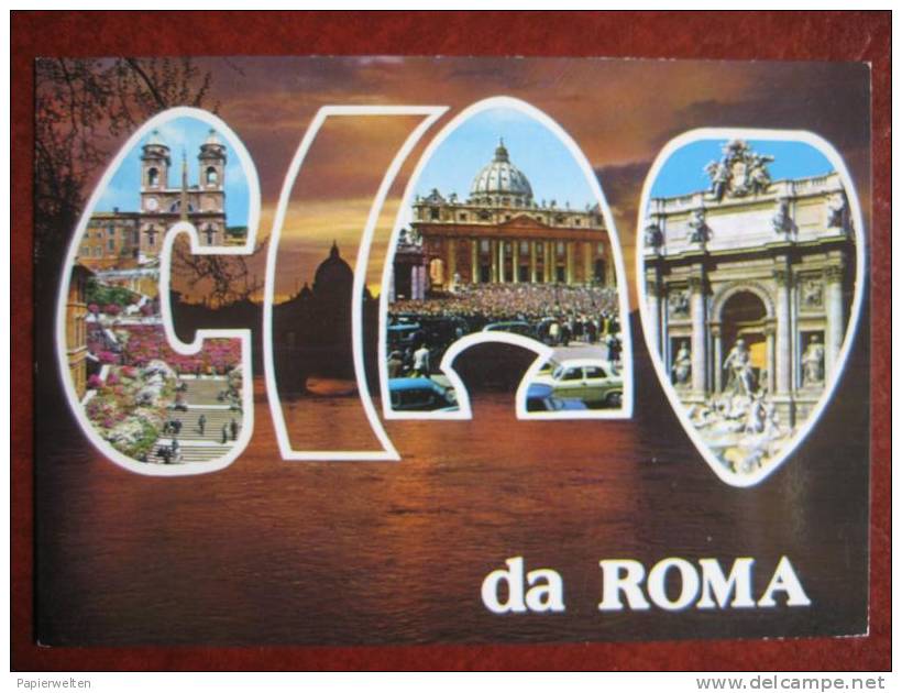 Roma / Rom - Mehrbildkarte "Ciao Da Roma" - Mehransichten, Panoramakarten