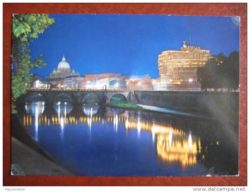 Roma / Rom - Castel San Angelo - Notturno - Panoramische Zichten, Meerdere Zichten