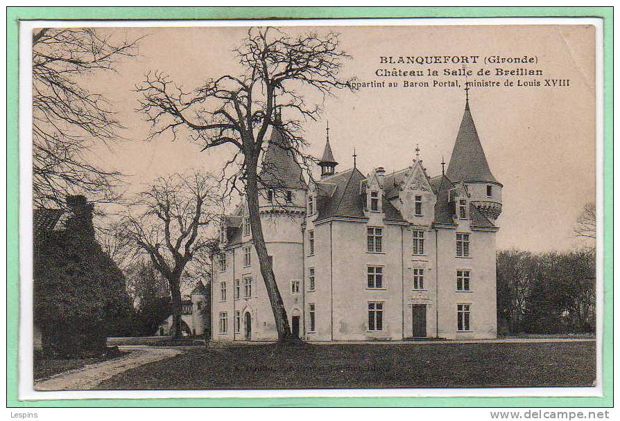 33 - BLANQUEFORT -- Château La Salle De Breillan - état Léger Pli - Blanquefort