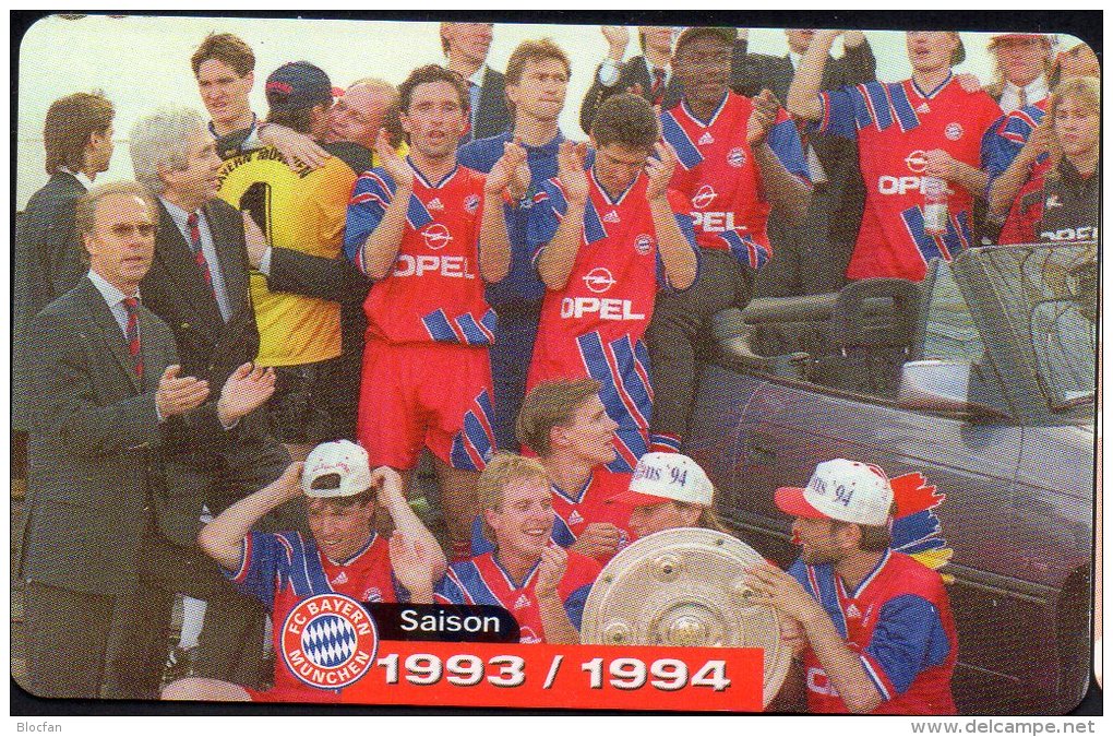 Team Fussball Meister FC Bayern München TK M 15/2003 O 20€ Deutschland Meisterschaft 1993/94 TC Soccer Tele-card Germany - Sport