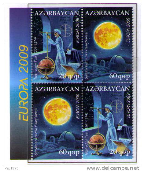 AZERBAIJAN  2009 - EUROPA - 6 SELLOS (2 DE LA SERIE +4 DEL CARNET) - 2009