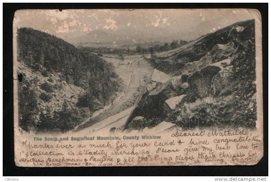 IRLANDE . WICKLOW . THE SCALP AND SUGARLOAF MONTAIN . COUNTY WICKLOW ( Trace D Acariens ) - Wicklow