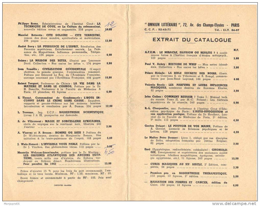 Extrait Du Catalogue OMNIUM LITTÉRAIRE – Tarifs En NF De 1963 - Autres & Non Classés