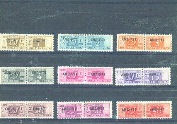 TRIESTE - 1949 Parcel Post Stamps MM/UM - Colis Postaux/concession