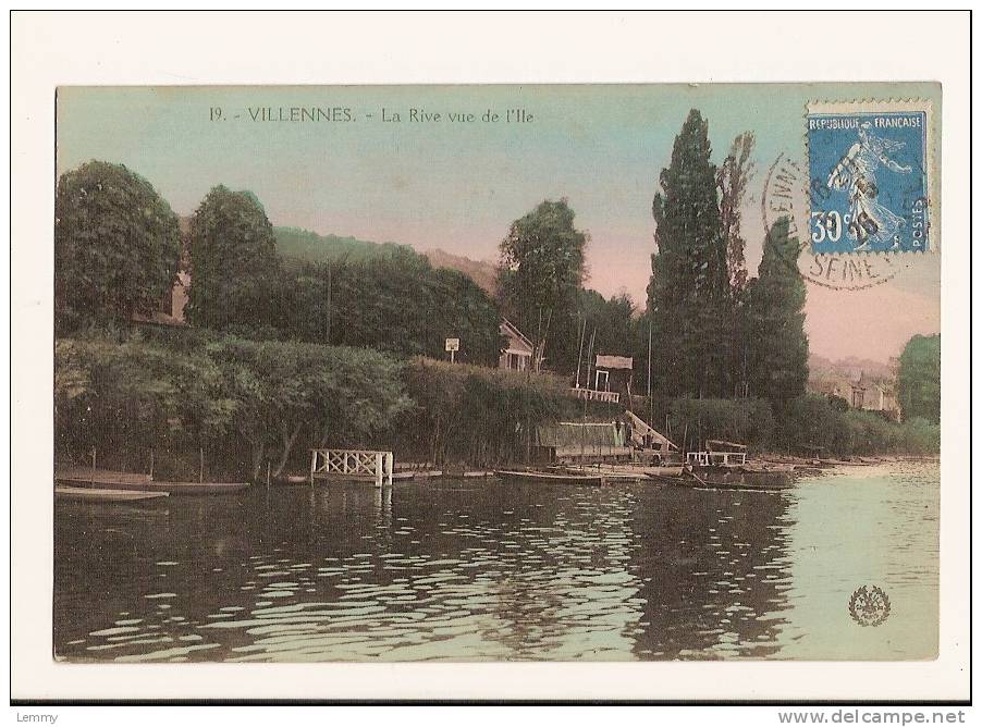 78 - VILLENNES-SUR-SEINE - LA RIVE, VUE DE L'ILE - Villennes-sur-Seine