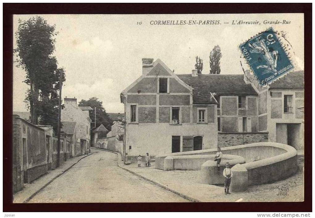 Cpa Du 95 Cormeilles En Parisis  L' Abreuvoir , Grande  Rue    BR4 - Cormeilles En Parisis