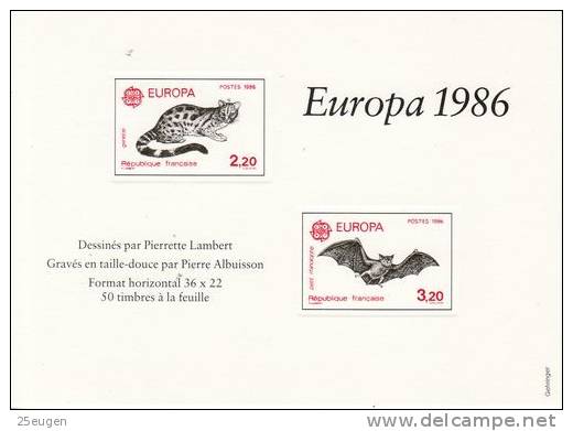 FRANCE  1986 EUROPA CEPT COLOUR PRINT - 1986