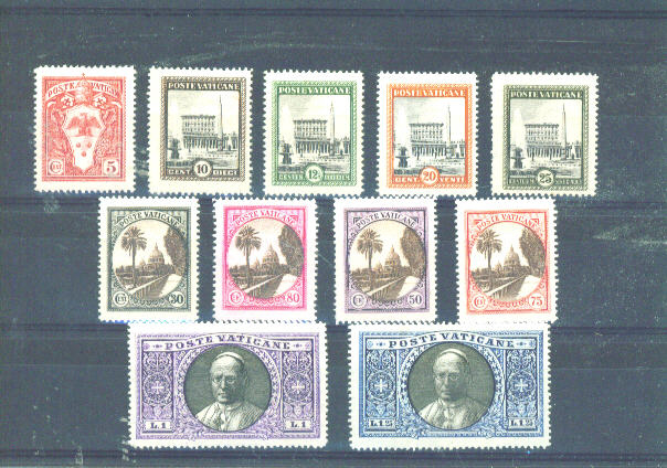 VATICAN CITY - 1933 Definitives MM (Some Gum Adhesions/Light Bends) - Unused Stamps