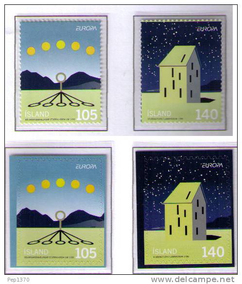 ISLANDIA  2009 - EUROPA - 4 SELLOS (2 DE SERIE - 2 DE CARNET) - 2009