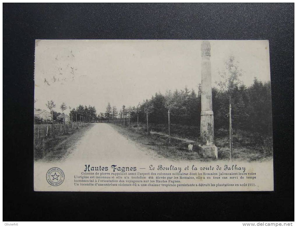 CPA Hautes Fagnes Le Boultay Et La Route De Jalhay "La Belgique Historique" 1911 Obl. ANVERS - FRANCORCHAMPS - Spa