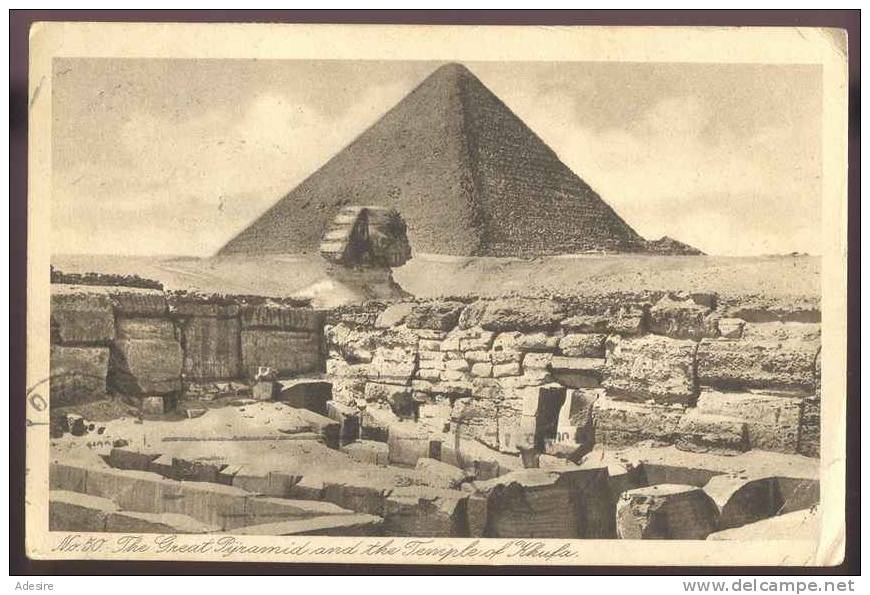 CAIRO, The Greet Pyramid And The Temple Khufa, Gel.um 1930 - Sonstige & Ohne Zuordnung