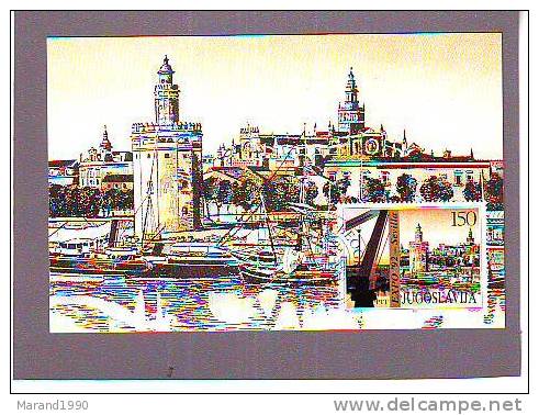 CARTE MAXIMUM, MAXIMUM CARD, YUGOSLAVIA - 1992 – Séville (Espagne)