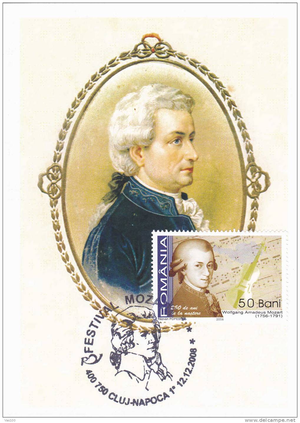 Musique Opera Mozart 2006 Maxi Card Carte Maximum Romania. - Singers