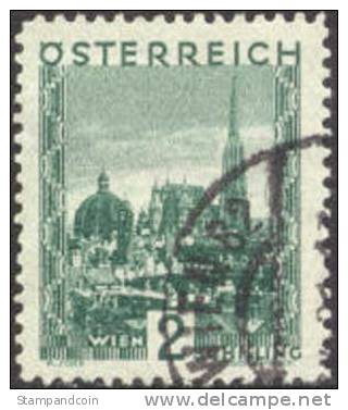 Austria #339 XF Used 2sh Dark Green High Value Of Set From 1929-30 - Gebruikt