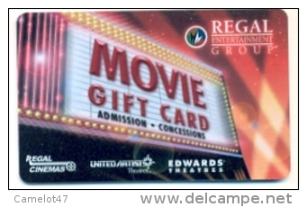 Regal Gift Card,  U.S.A. Carte Cadeau Pour Collection # 4 - Cartes De Fidélité Et Cadeau