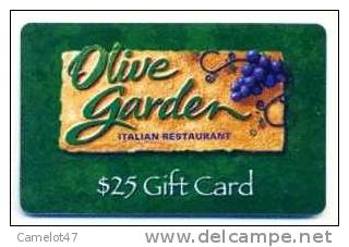 Olive Garden,  U.S.A. Carte Cadeau Pour Collection # 1 - Gift And Loyalty Cards