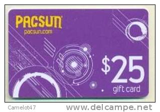 Pacsun,  U.S.A. Carte Cadeau Pour Collection # 1 - Tarjetas De Fidelización Y De Regalo