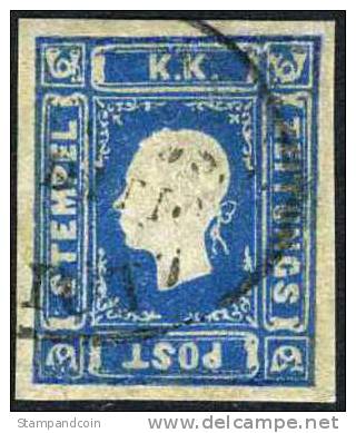 Austria P5 XF Used (1kr) Type I From 1858 - Zeitungsmarken