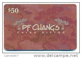 PF Changs  U.S.A. Carte Cadeau Pour Collection # 1 - Treuekarten