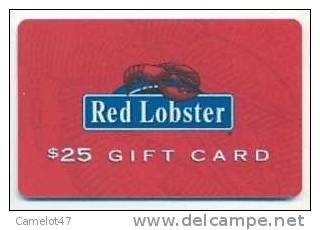 Red Lobster,  U.S.A. Carte Cadeau Pour Collection # 1 - Tarjetas De Fidelización Y De Regalo