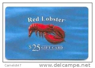 Red Lobster,  U.S.A. Carte Cadeau Pour Collection # 2 - Cartes De Fidélité Et Cadeau