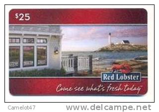 Red Lobster,  U.S.A. Carte Cadeau Pour Collection # 3 - Cadeaubonnen En Spaarkaarten
