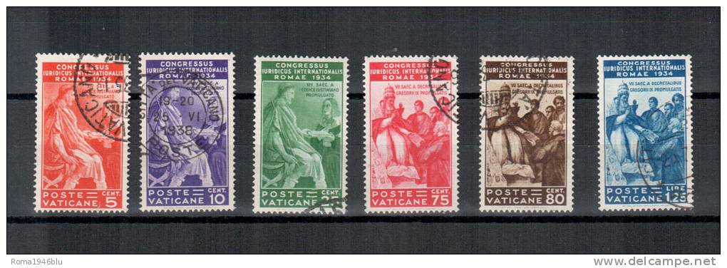 VATICANO 1935 CONGRESSO GIURIDICO USATO BEN CENTRATO PERFETTO OTTIMO STATO - Used Stamps