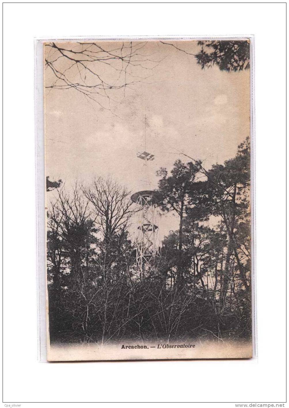 33 ARCACHON Observatoire, Chasse?, Ed Faure, Dos 1900 - Arcachon