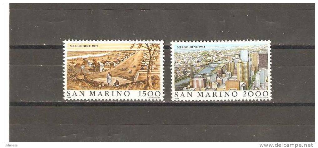 SAN MARINO 1984 -  MELBOURNE  - CPL. SET - MNH MINT NEUF - Unused Stamps