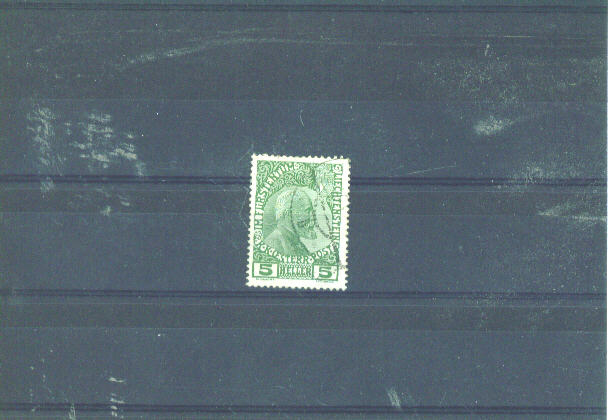 LIECHTENSTEIN - 1912 5h Green FU - Gebruikt