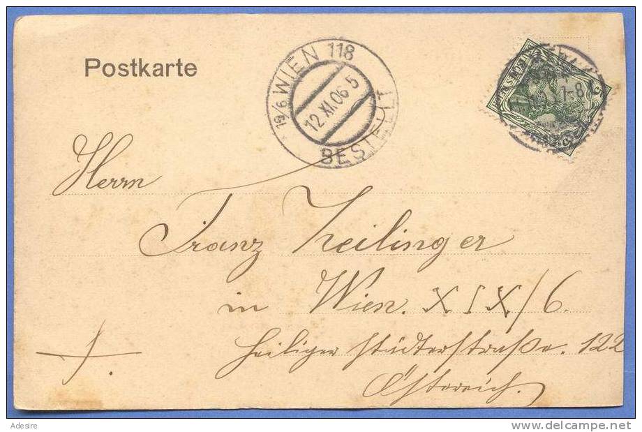 KAMENZ, Kirche Und Alter Wallthurm, Gelaufen Um 1906, Handcolorierte Künstlerkarte, Verlag: Brück & Sohn Meissen - Kamenz