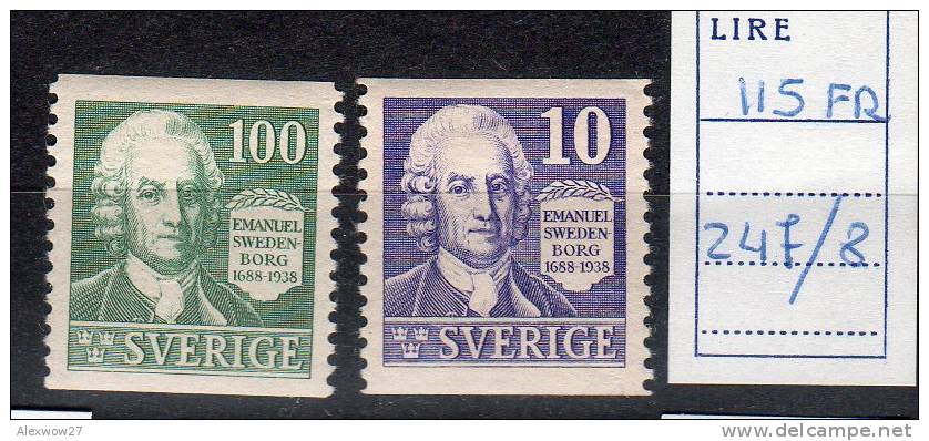 SVEZIA / SVERIGE 1938 ---- Rif. 247/248 * - Unused Stamps