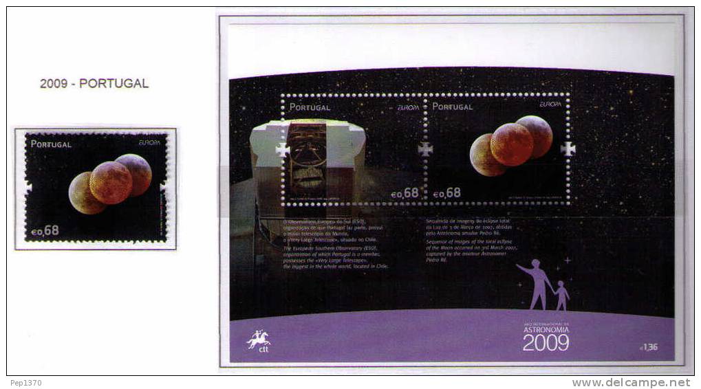 PORTUGAL  2009 - EUROPA - 1 SELLO + HOJITA BLOQUE - Unused Stamps