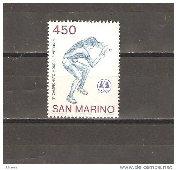 SAN MARINO 1986 -  PING PONG  - CPL SET MNH MINT NEUF - Unused Stamps