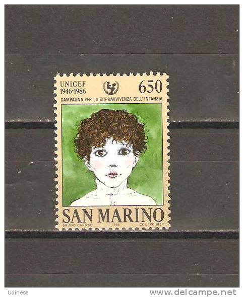 SAN MARINO 1986  -  UNICEF - CPL SET MNH MINT NEUF - Unused Stamps