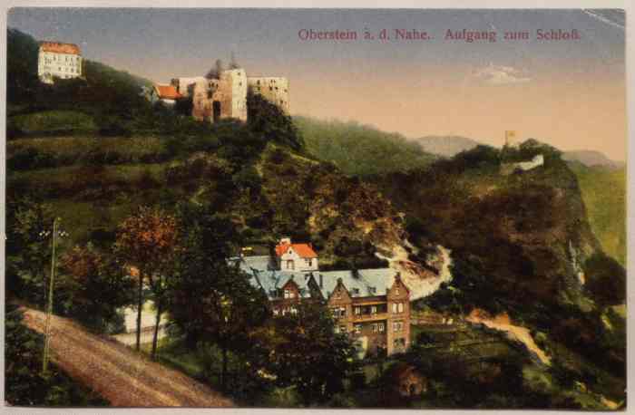 GERMANY / DEUTCHLAND / ALLEMAGNE - Oberstein A.d. Nahe - Aufgang Zum Schloss - 1920s Color Postcard [c1362] - Idar Oberstein