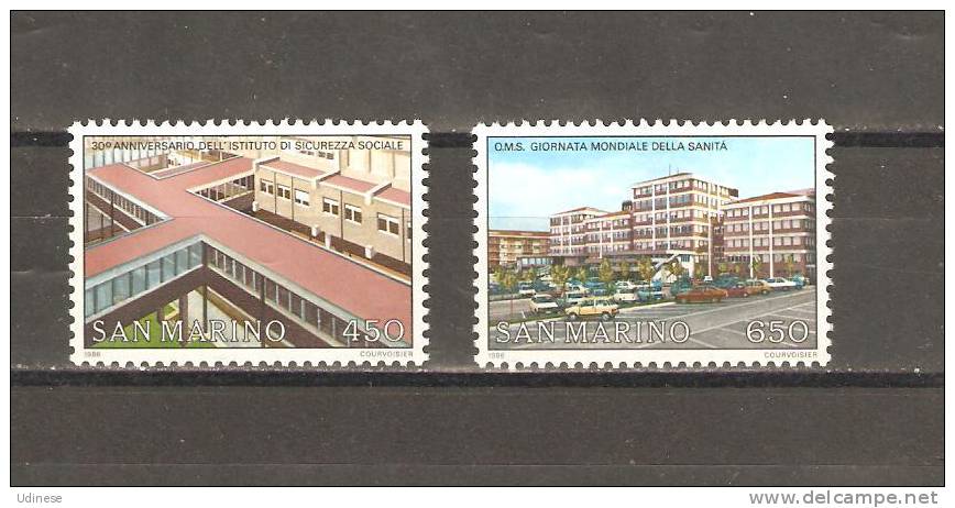 SAN MARINO 1986 - HOSPITAL  - CPL SET - MNH MINT NEUF - Nuevos