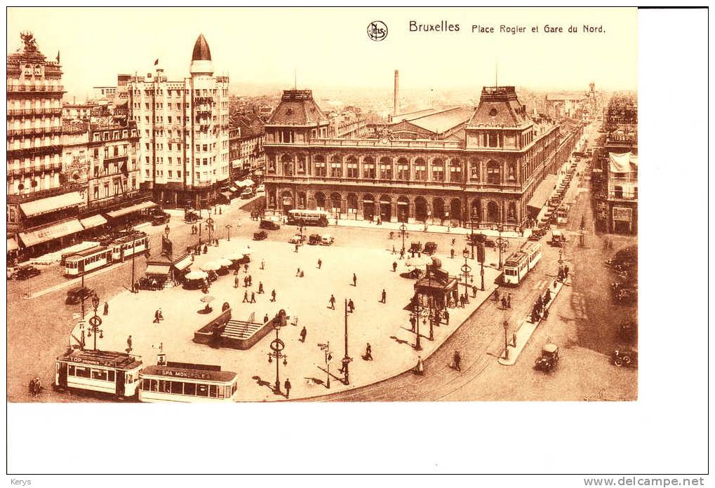 Bruxelles Place Rogier Et Gare Du Nord - Schienenverkehr - Bahnhöfe