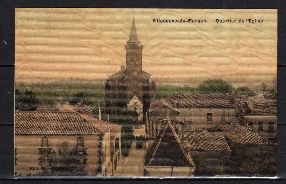 CPA 40 - Villeneuve-de-Marsan - Quartier De L'Eglise - Villeneuve De Marsan