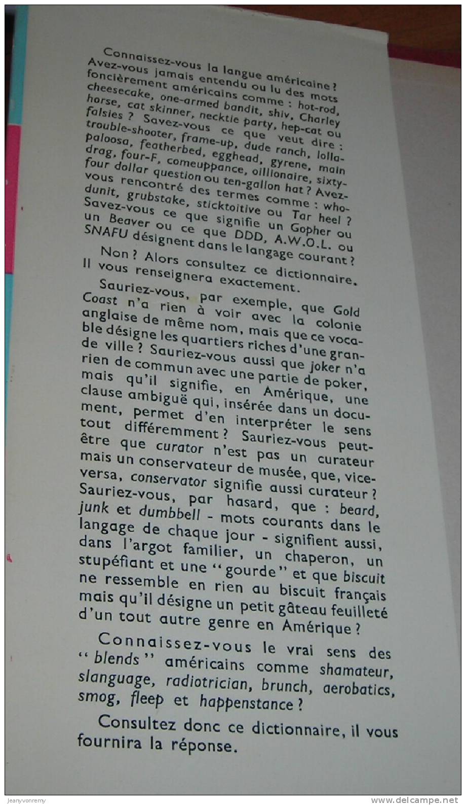 Dictionnaire D'Américanismes - Par Etienne Deak - 1957. - Dictionnaires