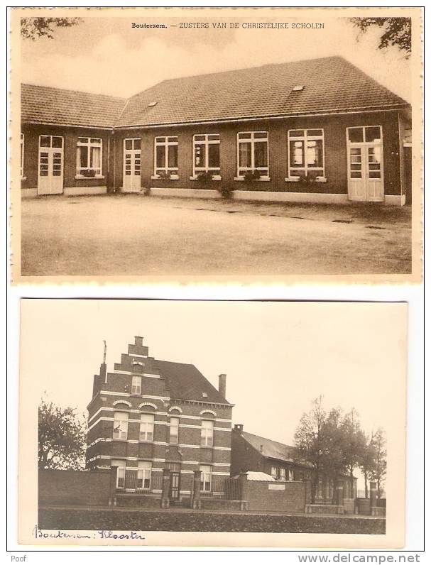 Boutersem : Klooster En School -----2 Kaarten - Boutersem