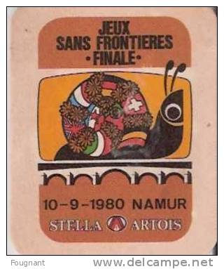 BELGIQUE :1980:Sous-Bock:NAMUR 10-9-1980:Jeux Sans Frontières:"Finale.".Stel La Artois.Rare. - Sous-bocks