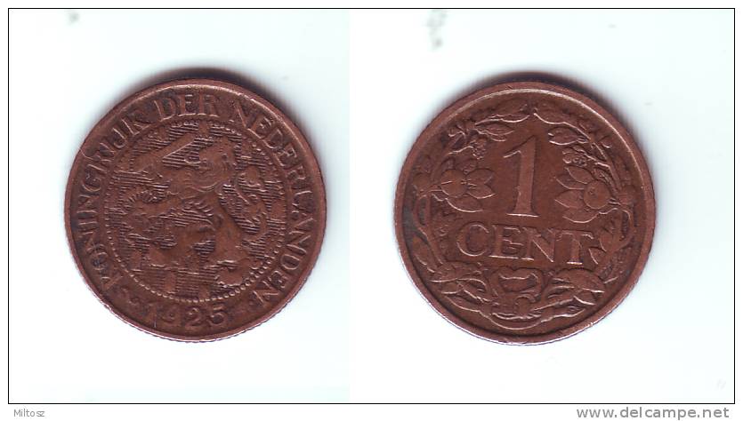 Netherlands 1 Cent 1925 - 1 Centavos
