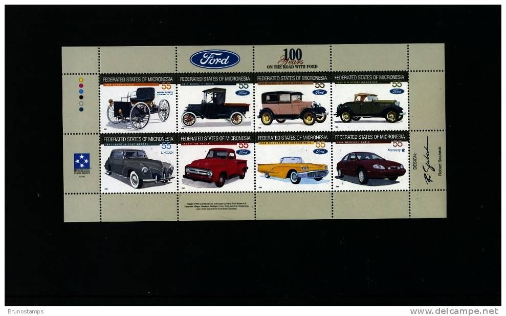 MICRONESIA - 1996 FORD CENTENARY SHEETLET MINT NH - Micronesië