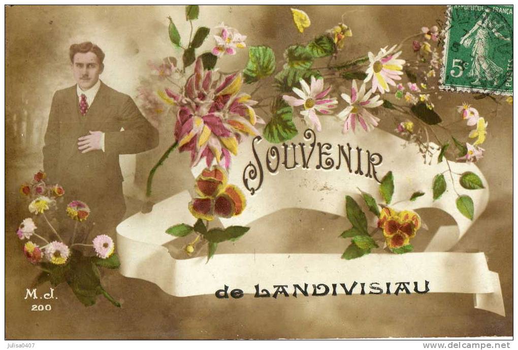 LANDIVISIAU (29) Carte Fantaisie Souvenir - Landivisiau
